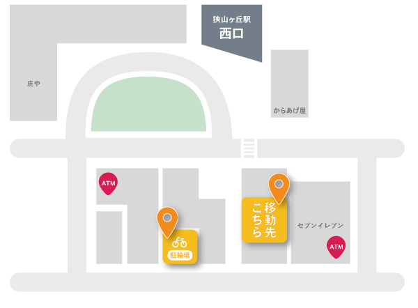 一時移転先の地図